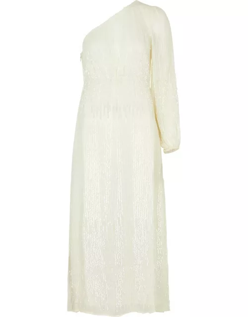 Rixo Bradshaw Sequin-embellished Midi Dress - White - 10 (UK10 / S)