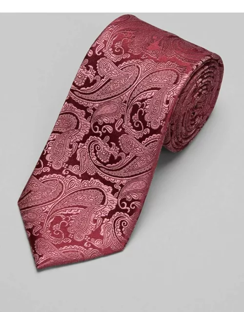 JoS. A. Bank Men's Reserve Collection Fancy Formal Paisley Tie, Rose, One