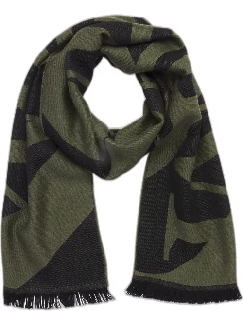 Men's Wool Exploded Seal Scarf
