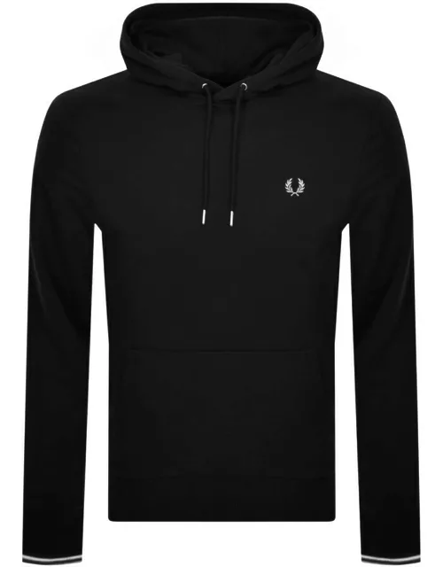 Fred Perry Tipped Logo Hoodie Black