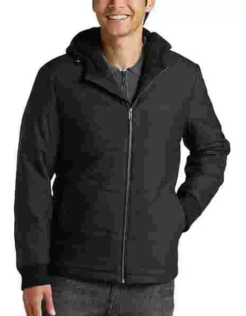 Awearness Kenneth Cole Big & Tall Men's Modern Fit Quilted Puffer Jacket with Fleece Lining Black