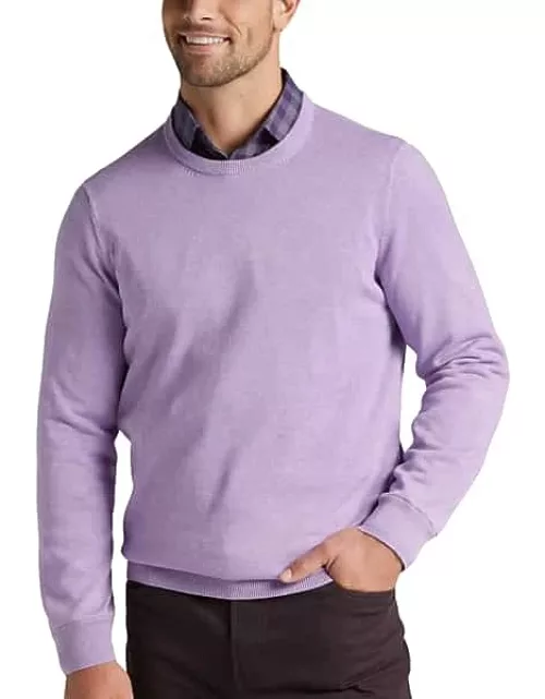 Joseph Abboud Men's Modern Fit Crew Neck Pima Sweater Lavender