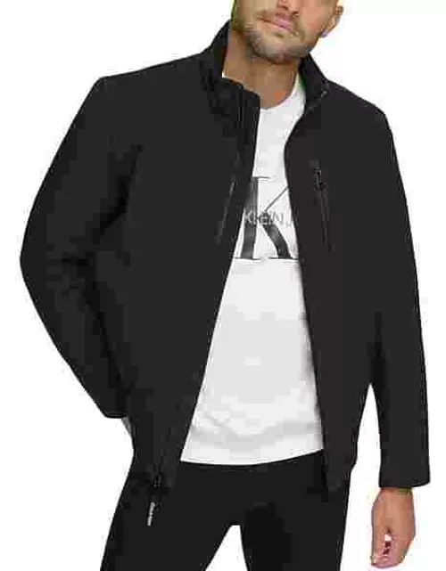 Calvin Klein Men's Modern Fit Softshell Jacket Black Solid