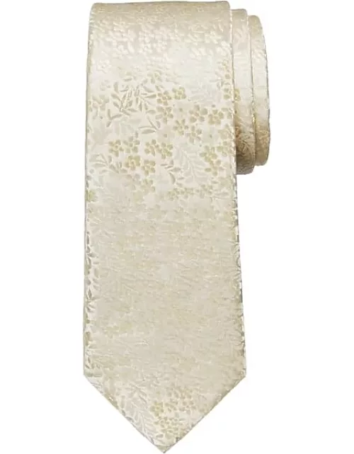 Egara Men's Narrow Petite Floral Tie Ivory
