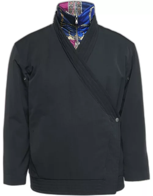 Etro Black Nylon Layered Jacket