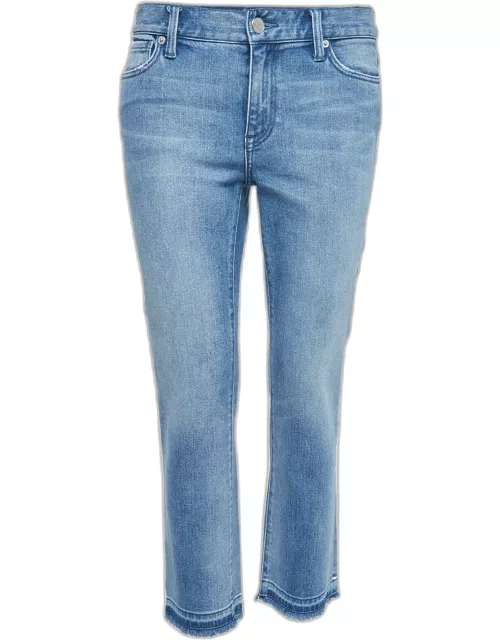 Burberry Blue Washed Denim Slim Crop Jeans S Waist 27"