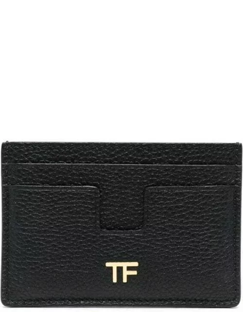 Black card holder with gold TF plate