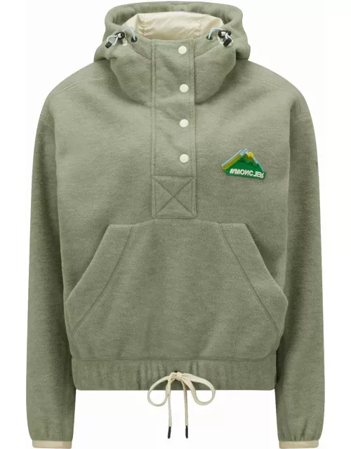 Green fleece hoodie