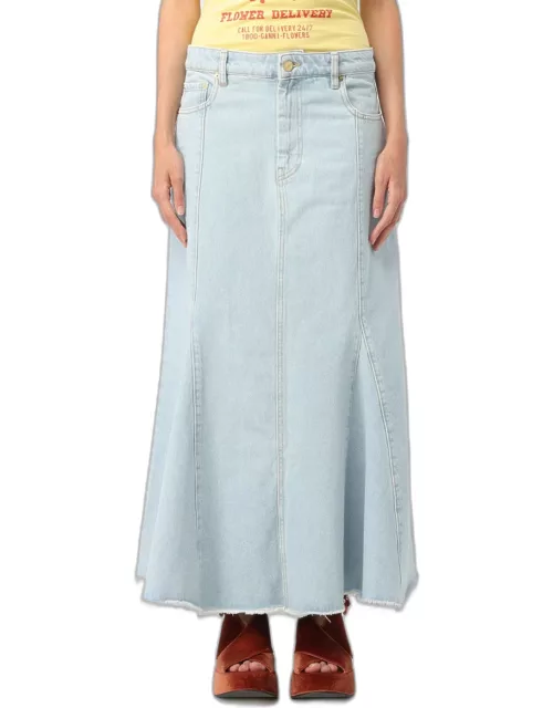 Skirt GANNI Woman colour Stone Washed