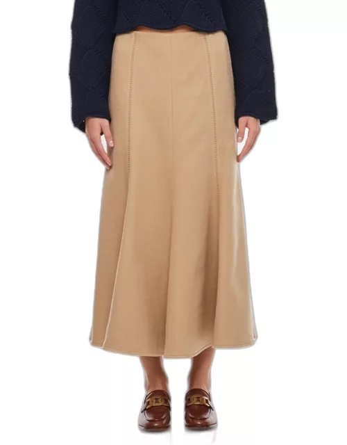 Gabriela Hearst Silk Pleated Midi Skirt