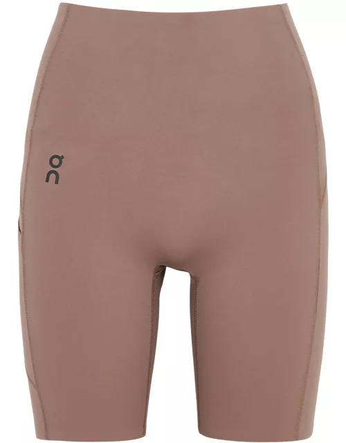 ON Running Movement Stretch-jersey Shorts - Taupe - M (UK12 / M)