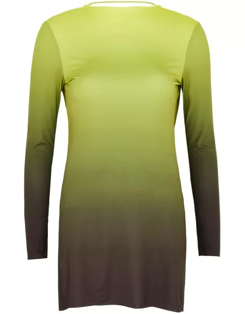 Gimaguas Alba Ombré Jersey Mini Dress - Green - M (UK12 / M)