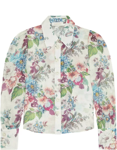 Zimmermann Matchmaker Floral-print Organza Shirt - Multicoloured - 0 (UK 8 / S)