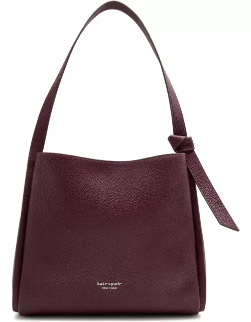 Kate Spade New York Knott Large Leather Shoulder bag - Dark Purple