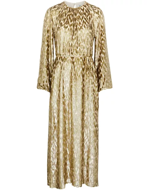 Jonathan Simkhai Odina Lamé fil Coupé Maxi Dress - Gold - 6 (UK10 / S)