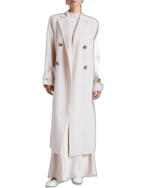 x Kate Young Long Cashmere and Wool Coat