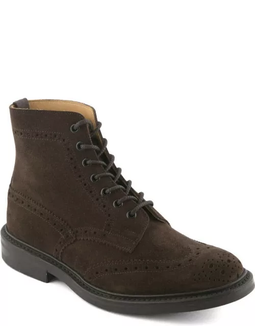 Tricker's Stow Coffee Ox Reversed Suede Derby Boot