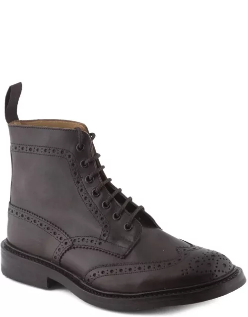 Tricker's Stow Espresso Burnished Calf Derby Boot