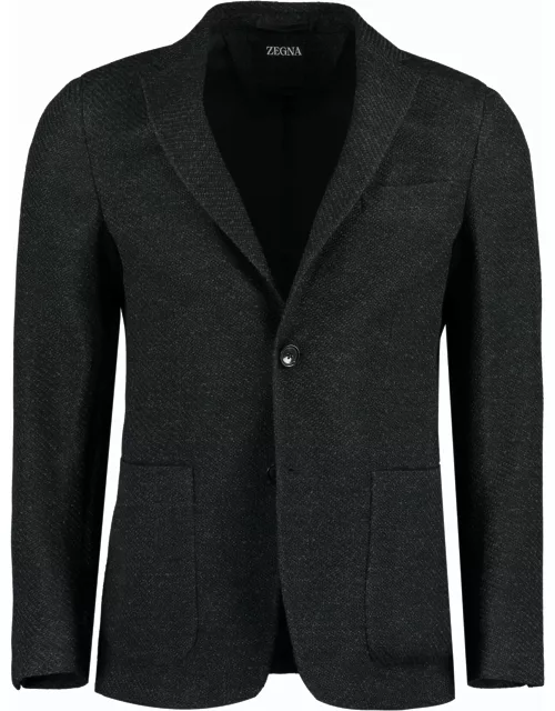 Zegna Boucle Wool Single-breasted Jacket
