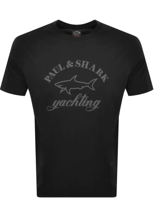 Paul And Shark Logo T Shirt Black
