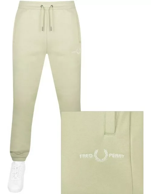 Fred Perry Loopback Jogging Bottoms In Green