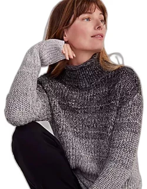 Ann Taylor Haven Well Within Organic Cotton Blend Marled Roll Neck Sweater