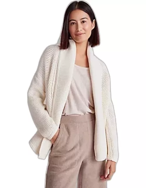 Ann Taylor Haven Well Within Organic Cotton Honeycomb Shawl Cardigan