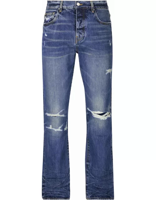Fractured Straight jean