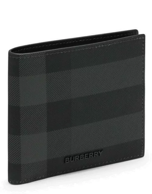 Check pattern grey wallet