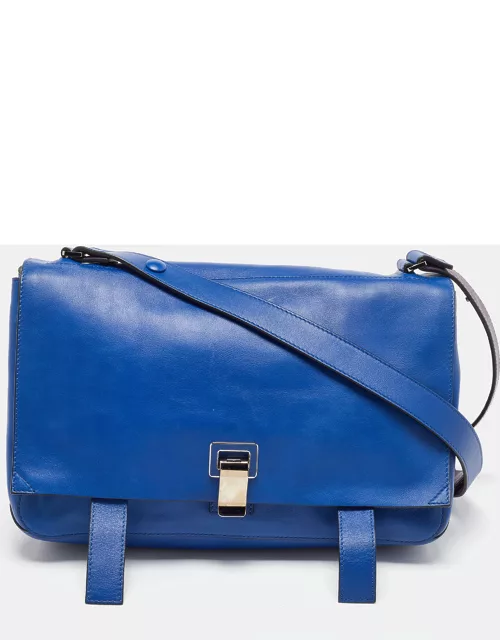 Proenza Schouler Blue/Purple Leather PS Courier Shoulder Bag