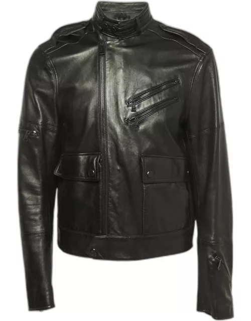 Ralph Lauren Black Leather Moto Jacket