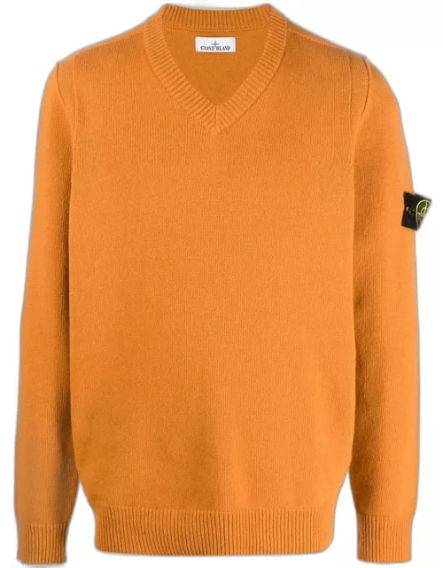 Compass-badge knitted jumper