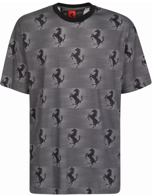 Ferrari Cotton All-over Print T-shirt