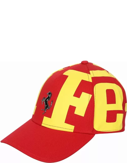 Ferrari All-over Logo Print Baseball Cap