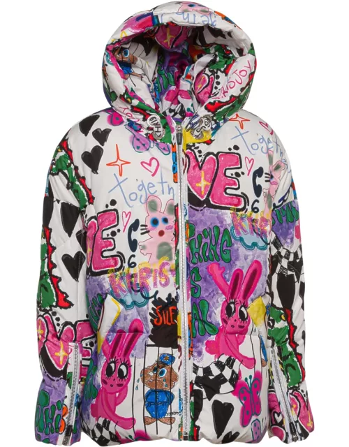 Khrisjoy Down Jacket With Graphic Print