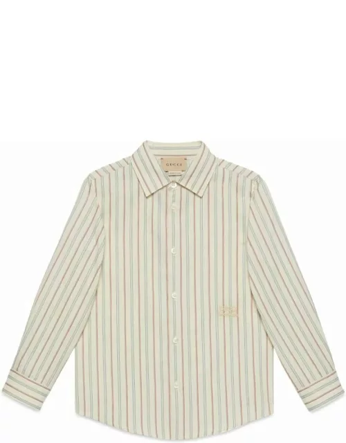 Gucci Washed Cotton Stripe Shirt