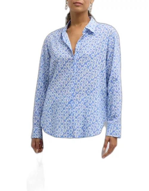 Beau Abstract-Print Button-Down Cotton Shirt