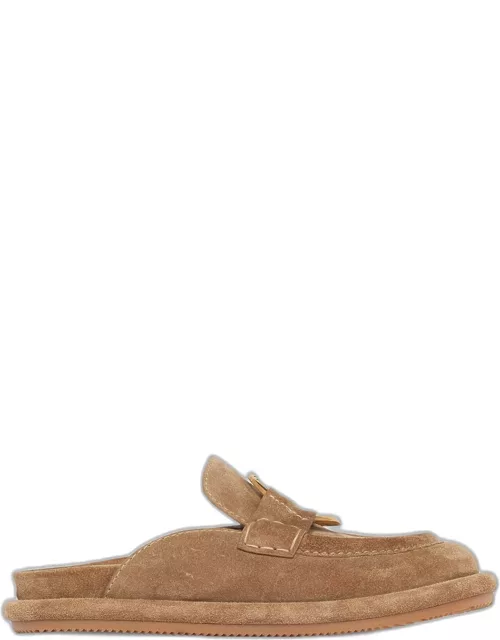 Bell Suede Ring Loafer Mule