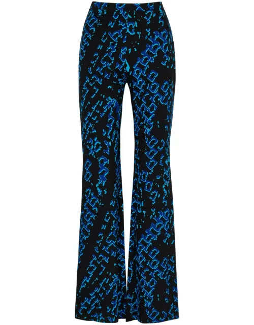Diane Von Furstenberg Brooklyn Printed Stretch-jersey Trousers - Blue - 4 (UK8 / S)