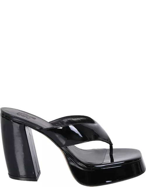 GIA BORGHINI Black Platform Sandal