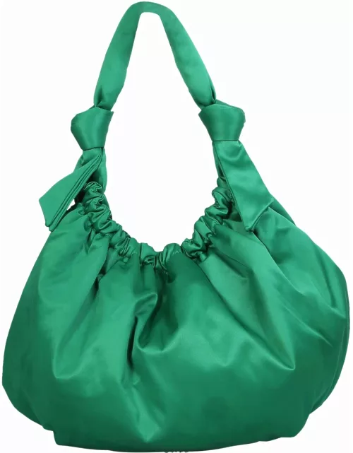 Ganni Hand Bag In Green Polyester