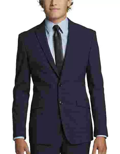 Wilke-Rodriguez Men's Slim Fit Suit Separates Jacket Teal Plaid