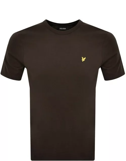 Lyle And Scott Crew Neck T Shirt Brown