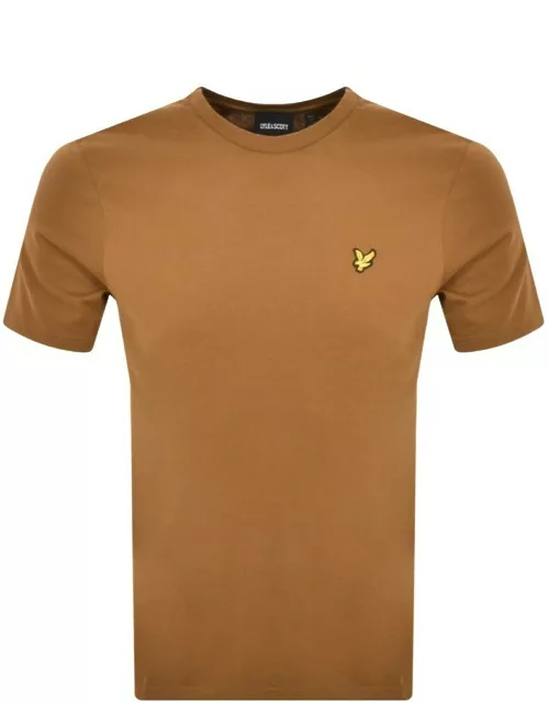Lyle And Scott Crew Neck T Shirt Brown