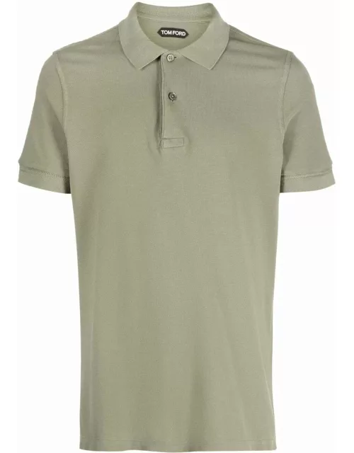 Short-sleeved cotton polo shirt