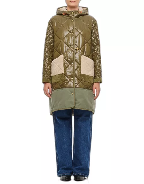 Military 70s Quilted Parka Coat Fay