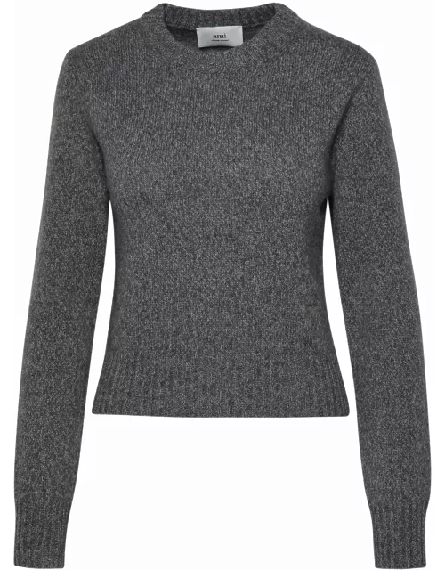 Ami Alexandre Mattiussi Grey Cashmere Blend Sweater