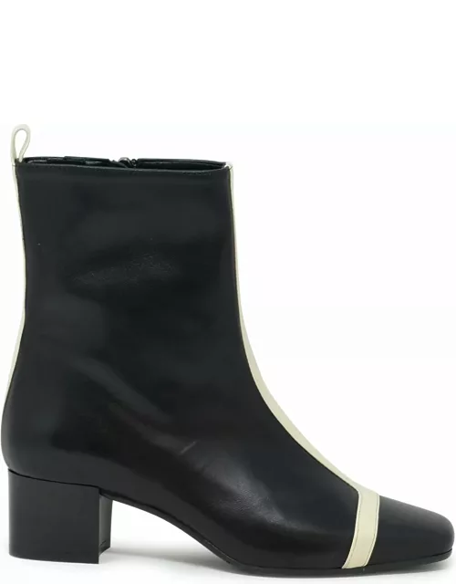 Carel Paris Black And White Leather Boot