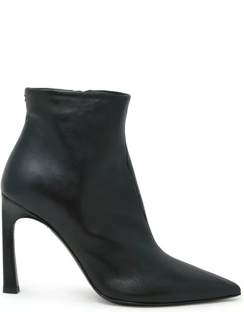 Halmanera Black Leather Baron Ankle Boot