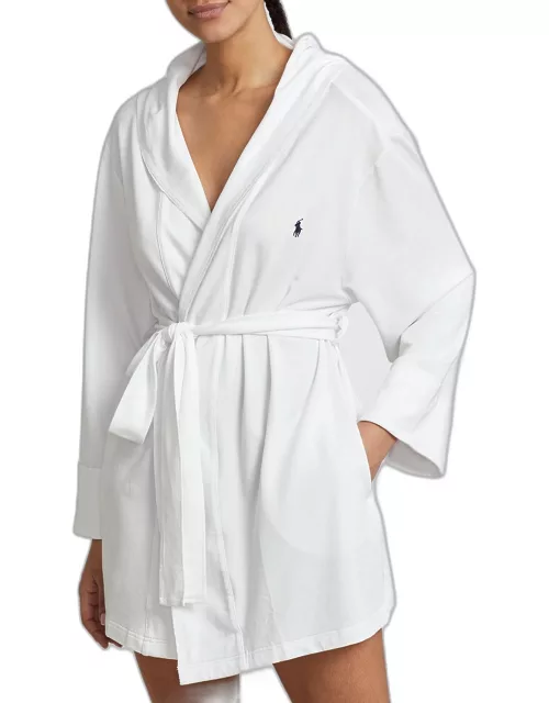 Hooded Cotton-Modal Robe